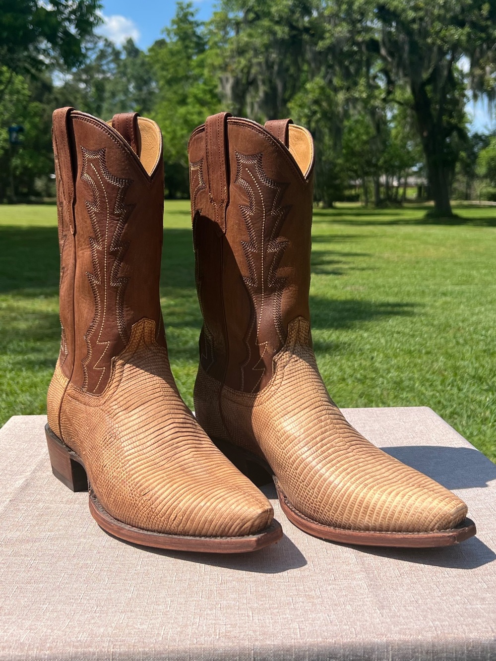 Men's Tecovas Exotic Leather Western Boots